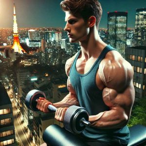 msn performing bicep curl training